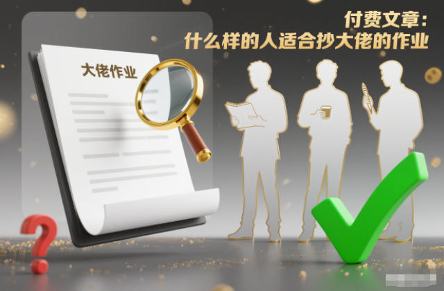 付费文章：什么样的人适合抄大佬的作业？-大米网创