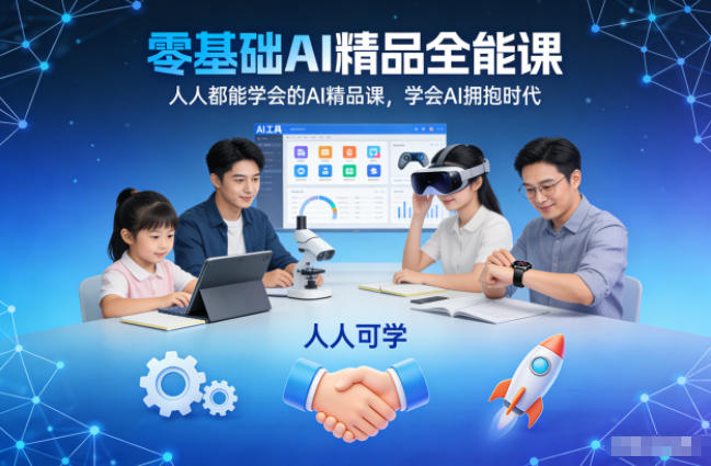 零基础AI精品全能课,人人都能学会的AI精品课,学会AI拥抱时代-大米网创