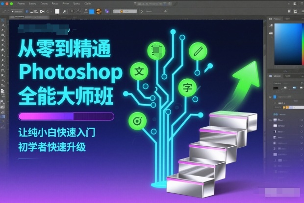 从零到精通Photoshop全能大师班，让纯小白快速入门，初学者快速升级-大米网创
