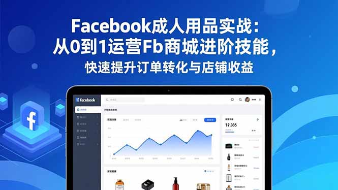 Facebook成人用品实战：从0到1运营Fb商城进阶技能，快速提升订单转化与店铺收益-大米网创