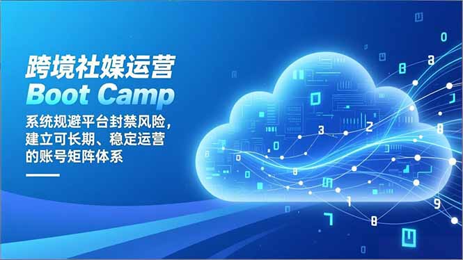 跨境社媒运营Boot Camp:系统规避平台封禁风险,建立可长期、稳定运营的账号矩阵体系-大米网创