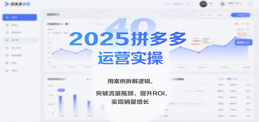 2025拼多多运营实操，用案例拆解逻辑，突破流量瓶颈、提升ROI，实现销量增长（更新）-大米网创