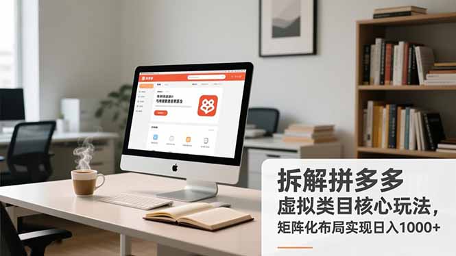 拆解拼多多虚拟类目核心玩法，矩阵化布局实现日入1000+-大米网创