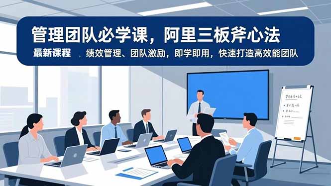 管理团队必学课，阿里三板斧心法、绩效管理、团队激励，即学即用，快速打造高效能团队-大米网创