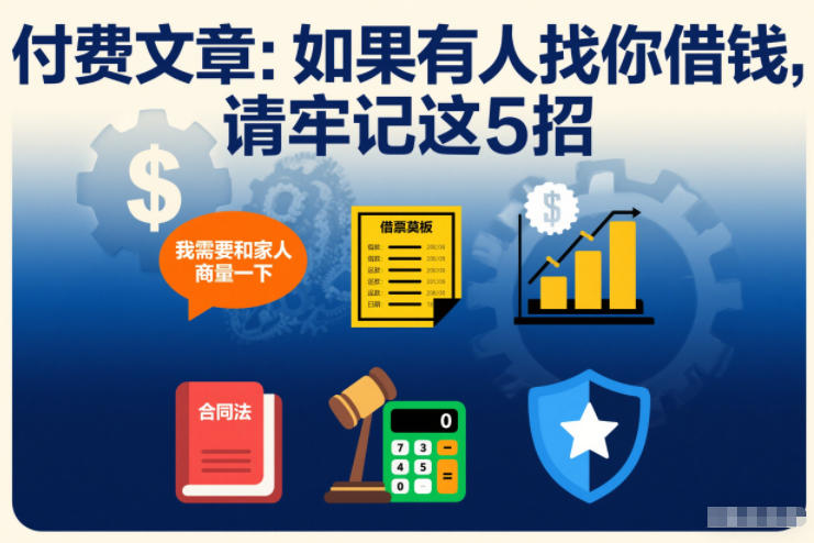 付费文章：如果有人找你借钱，请牢记这5招-大米网创