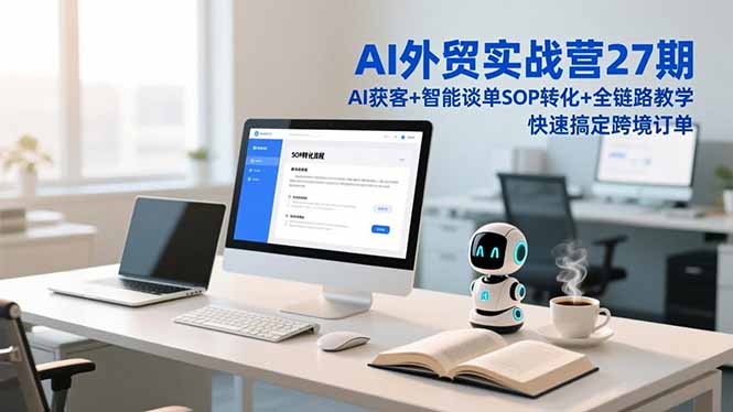 AI外贸实战营27期，AI获客+智能谈单+SOP转化+全链路教学，快速搞定跨境订单-大米网创