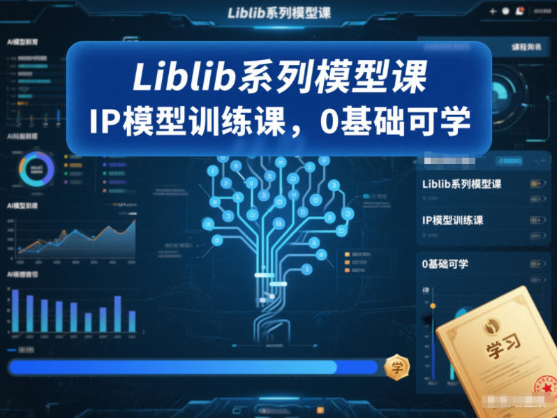 Liblib系列模型课，IP模型训练课，0基础可学-大米网创