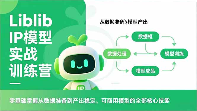 Liblib IP模型实战训练营，零基础掌握从数据准备到产出稳定、可商用模型的全部核心技能-大米网创