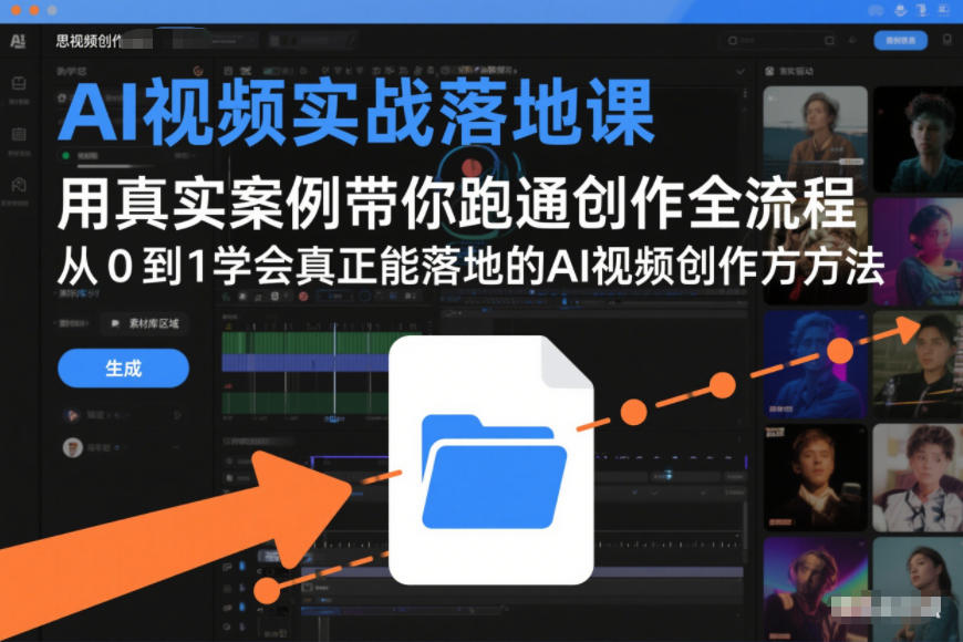 AI视频实战落地课，用真实案例带你跑通创作全流程，从0到1学会真正能落地的AI视频创作方法-大米网创