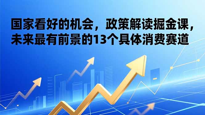 某付费文章：国家看好的机会，政策解读掘金课，未来最有前景的13个具体消费赛道-大米网创