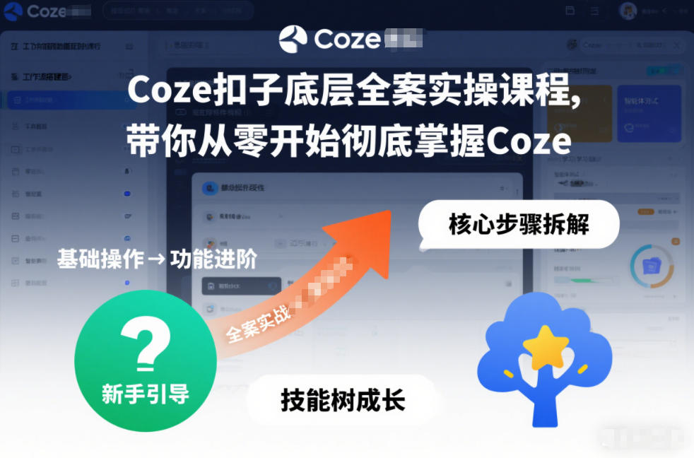 Coze扣子底层全案实操课程,带你从零开始彻底掌握Coze-大米网创