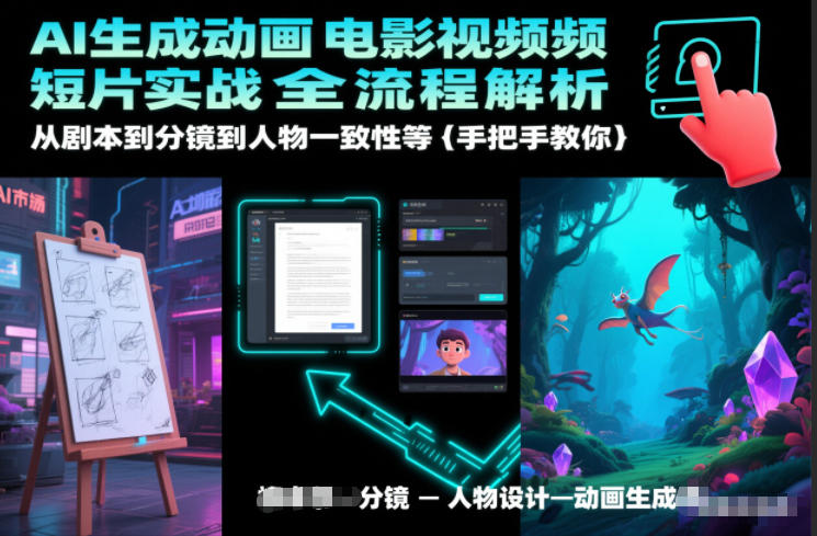 AI生成动画电影视频短片实战全流程解析，从剧本到分镜到人物一致性等手把手教你-大米网创
