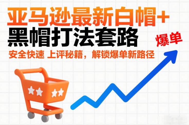 亚马逊最新白帽+黑帽打法套路，安全快速上评秘籍，解锁爆单新路径-大米网创