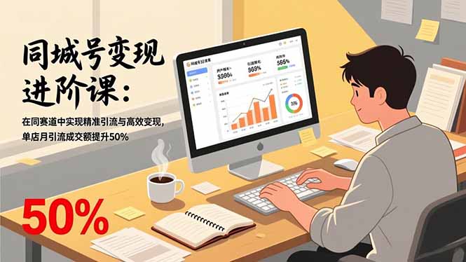 同城号变现进阶课：在同城赛道中实现精准引流与高效变现，单店月引流成交额提升50%-大米网创