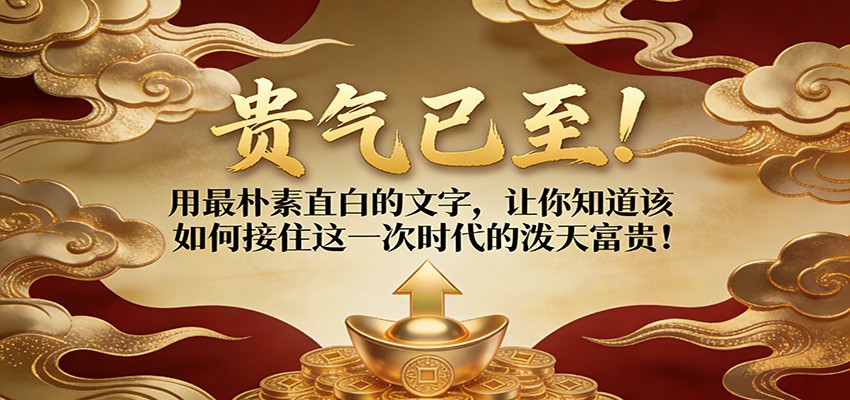 付费文章：贵气已至！用最朴素直白的文字，让你知道该如何接住这一次时代的泼天富贵！-大米网创