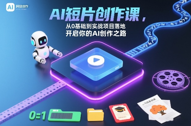 AI短片创作课,从0基础到实战项目落地,开启你的AI创作之路-大米网创