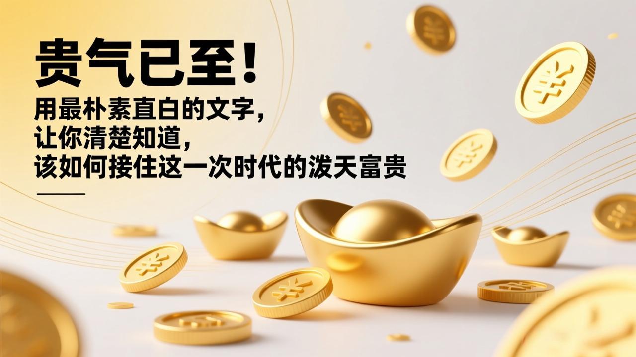 付费文章：贵气已至！用最朴素直白的文字，让你清楚知道，该如何接住这一次时代的泼天富贵-大米网创