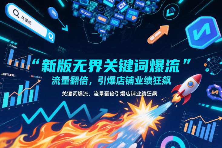 新版无界关键词爆流,流量翻倍,引爆店铺业绩狂飙-大米网创