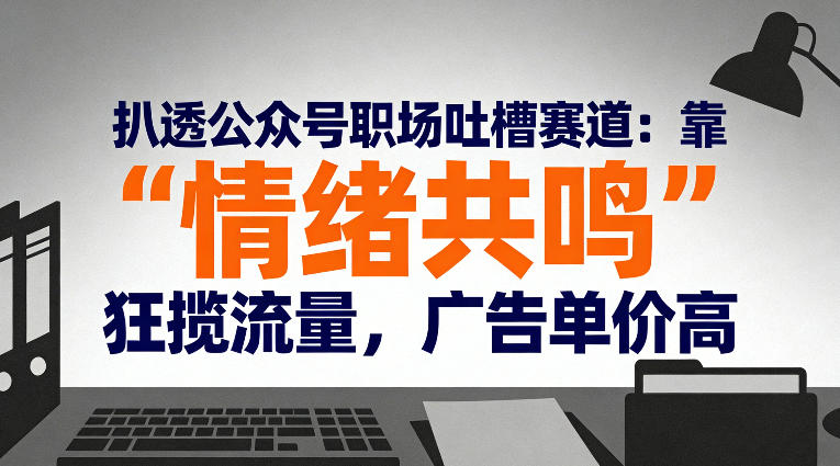 扒透公众号职场吐槽赛道：靠“情绪共鸣”狂揽流量，广告单价高-大米网创