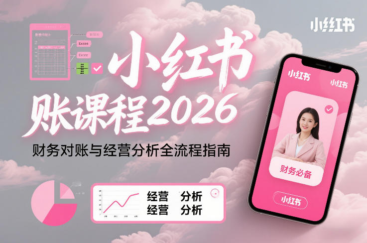 小红书对账课程2026,财务对账与经营分析全流程指南-大米网创