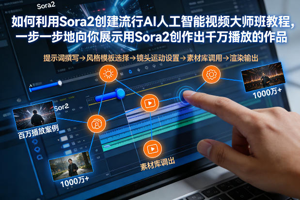 如何利用Sora2创建流行AI人工智能视频大师班，一步一步地向你展示用Sora2创作出千万播放的作品-大米网创