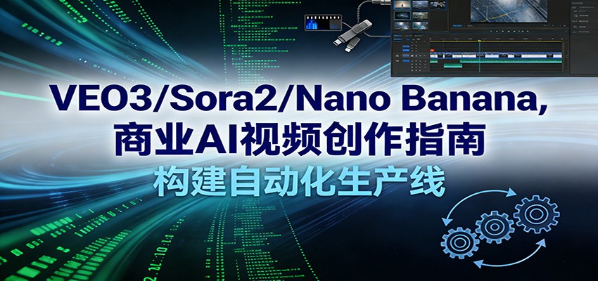 VEO3/Sora2/Nano Banana商业AI视频创作指南,构建自动化生产线-大米网创