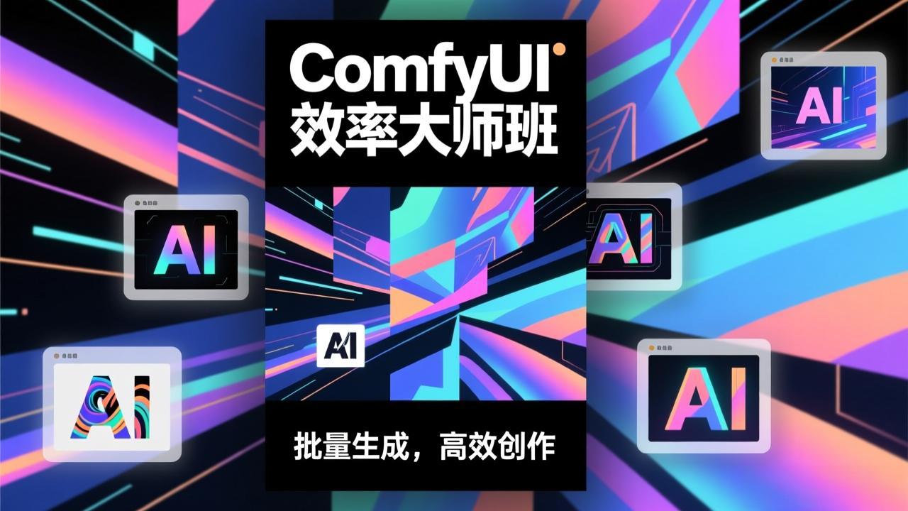 ComfyUI效率大师班：工作流搭建，批量生成，将个人AI出图效率提升5-10倍，月接单收入1-3万-大米网创