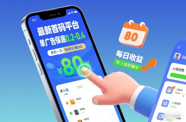 最新首码平台，单广告保底0.2-0.4，单机一天轻松撸80，早入场早賺米-大米网创