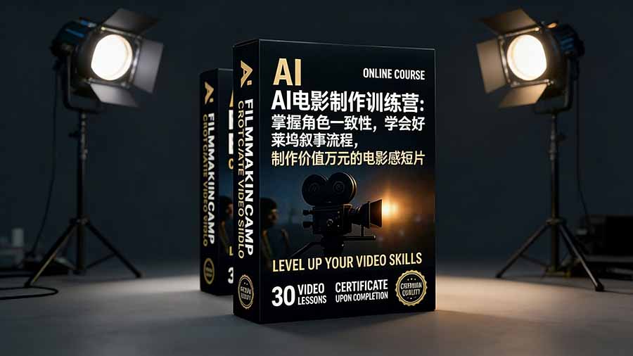 AI电影制作训练营：掌握角色一致性，学会好莱坞叙事流程，制作价值万元的电影感短片-大米网创
