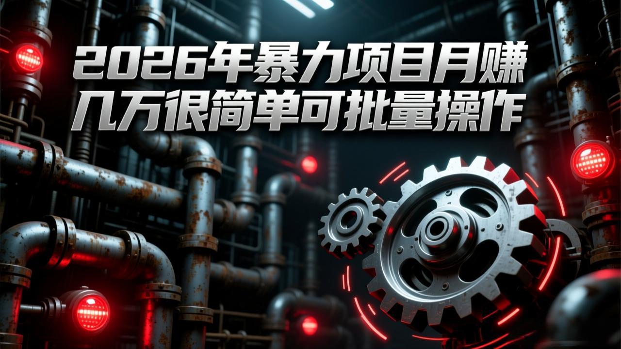 2026年暴力项目月赚几万很简单可批量操作，成本低，利润大-大米网创