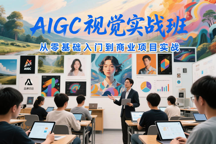 AIGC视觉实战班,从零基础入门到商业项目实战-大米网创