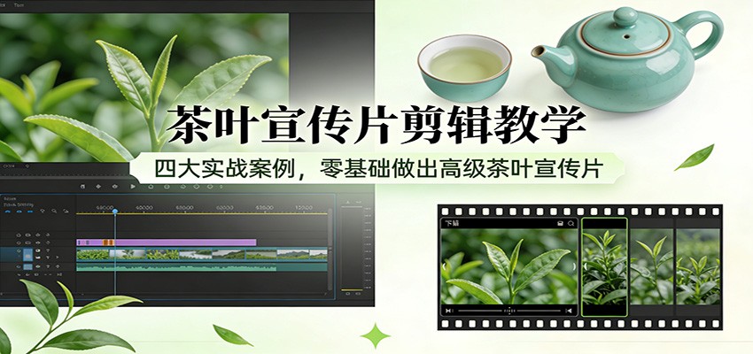 茶叶宣传片剪辑教学:四大实战案例,零基础做出高级茶叶宣传片-大米网创
