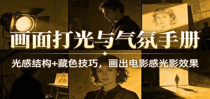 画面打光与气氛手册:光感结构+藏色技巧,画出电影感光影效果-大米网创
