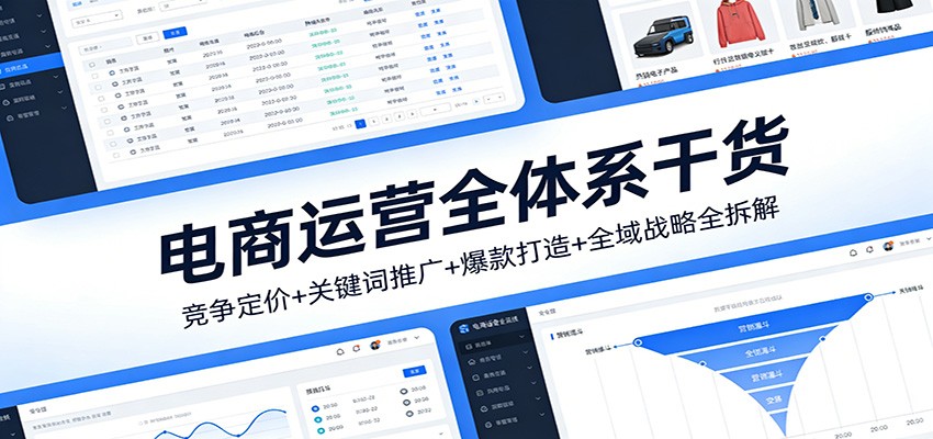 电商运营全体系干货,竞争定价+关键词推广+爆款打造+全域战略全拆解-大米网创