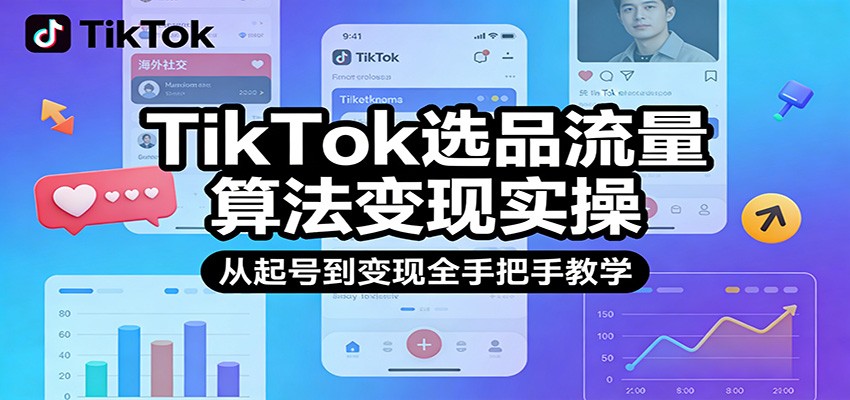 TikTok选品流量算法变现实操,从起号到变现全手把手教学-大米网创