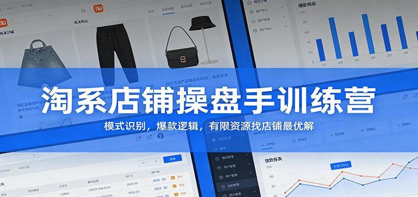 淘系店铺操盘手训练营:模式识别,爆款逻辑,有限资源找店铺最优解-大米网创