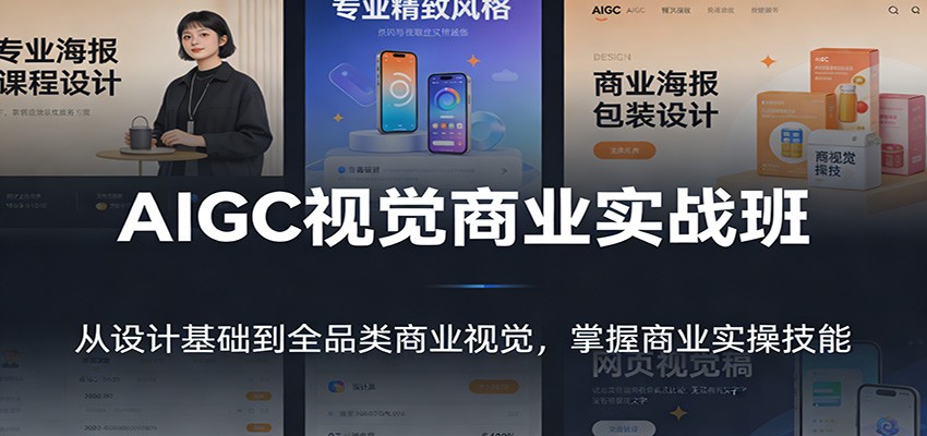AIGC视觉商业实战班:从设计基础到全品类商业视觉,掌握商业实操技能-大米网创