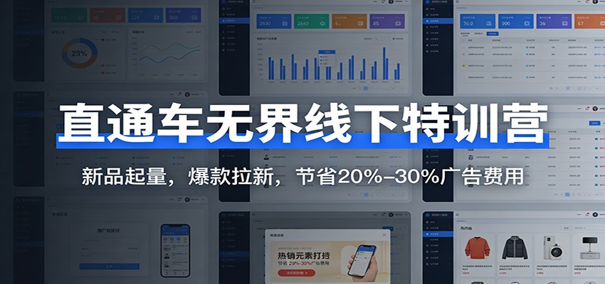 直通车无界线下特训营：新品起量，爆款拉新，节省20%-30%广告费用-大米网创