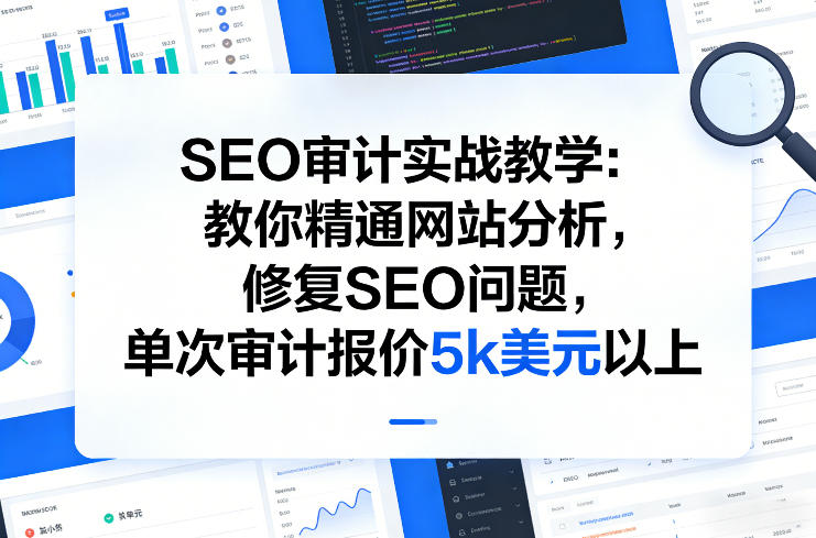 SEO审计实战教学:教你精通网站分析,修复SEO问题,单次审计报价5k美元以上-大米网创