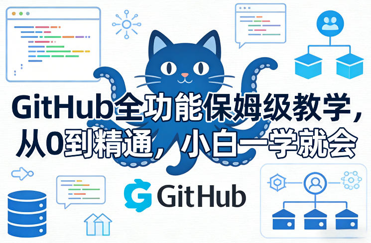 GitHub全功能保姆级教学，从0到精通，小白一学就会-大米网创