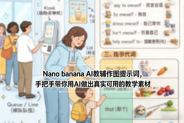 Nano banana AI教辅作图提示词,手把手带你用AI做出真实可用的教学素材-大米网创