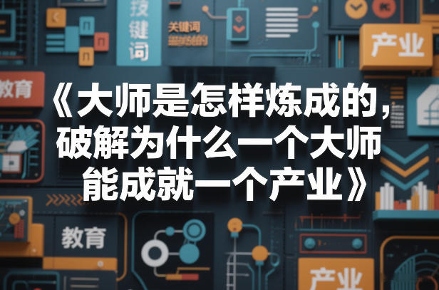 大师是怎样炼成的,破解为什么一个大师,能成就一个产业【电子书】-大米网创