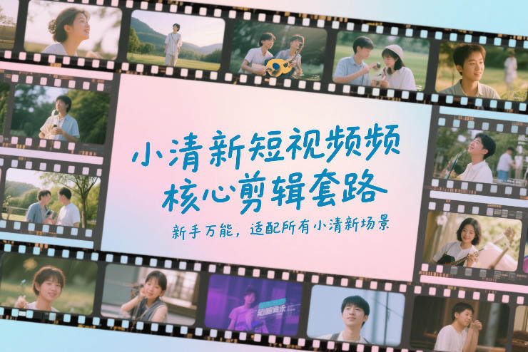 小清新短视频核心剪辑套路,新手万能,适配所有小清新场景-大米网创