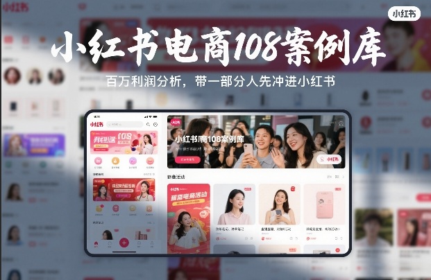 小红书电商108案例库,百W利润分析,带一部分人先冲进小红书【文档】-大米网创