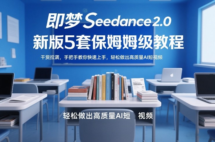 即梦Seedance2.0新版5套保姆级教程,干货拉满,手把手教你快速上手,轻松做出高质量AI短视频-大米网创