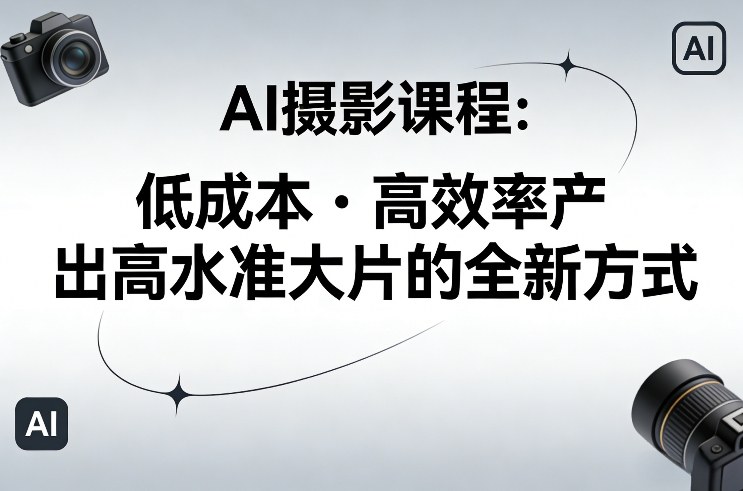 AI摄影课程，低成本高效率产出高水准大片的全新方式-大米网创