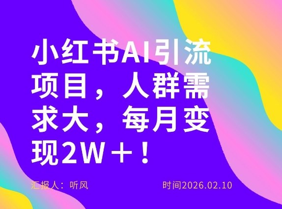 她通过这个AI项目每月做到2W+的收入,最新小红书AI项目,人群需求大!-大米网创