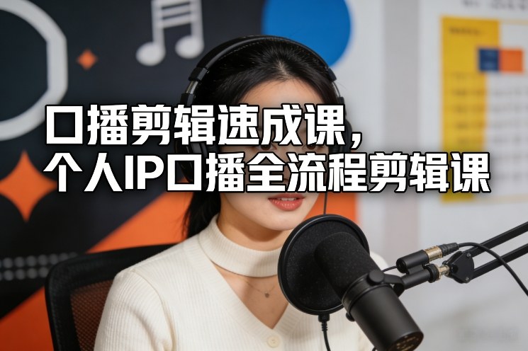 口播剪辑速成课,个人IP口播全流程剪辑课-大米网创