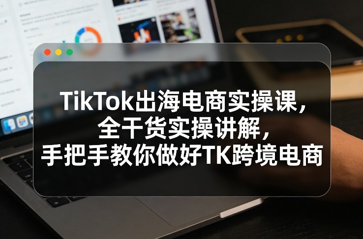 TikTok出海电商实操课,全干货实操讲解,手把手教你做好TK跨境电商-大米网创