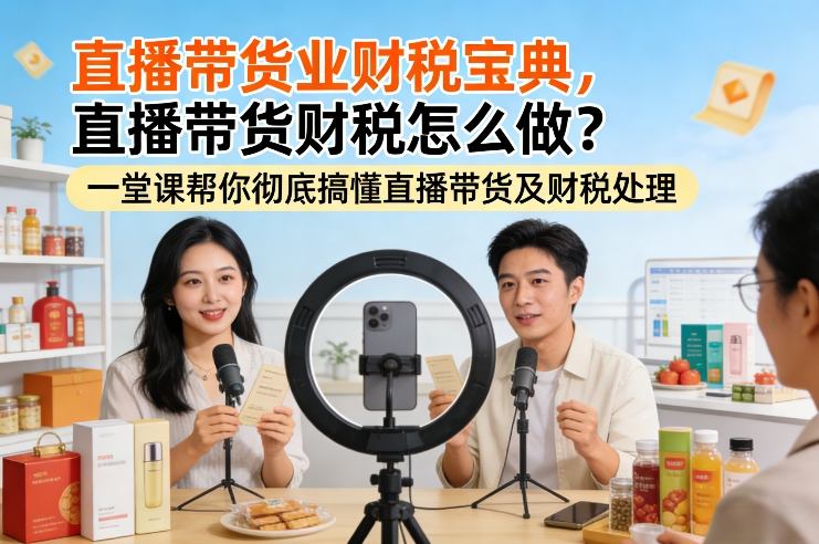 直播带货业财税宝典，直播带货财税怎么做？一堂课帮你彻底搞懂直播带货及财税处理-大米网创